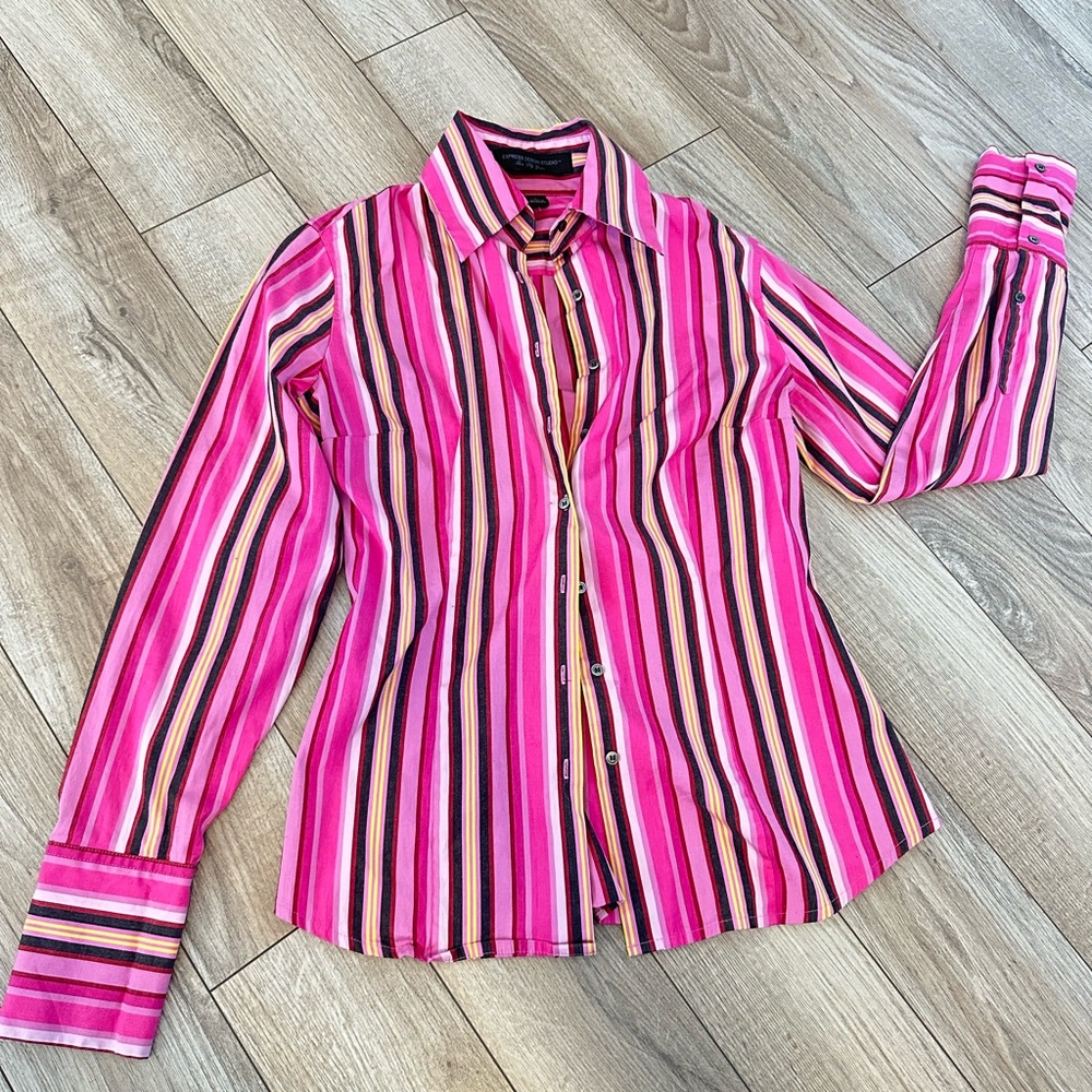 Express Multicolor Striped Shirt